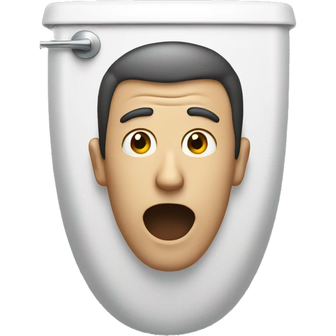 man head sticking out the toilet  emoji