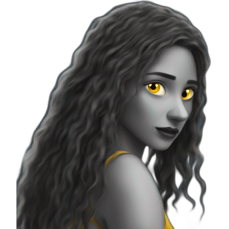 mysterious yellow-eyed creature lurking emoji