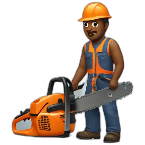 Man with chainsaw emoji
