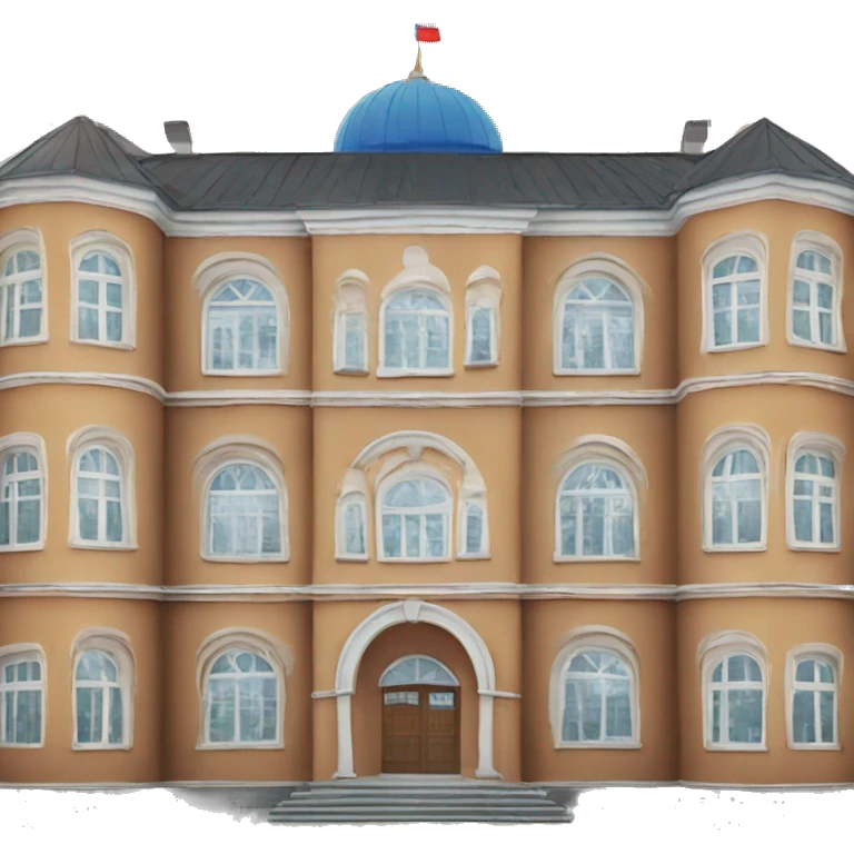 typical russian school buiding  emoji