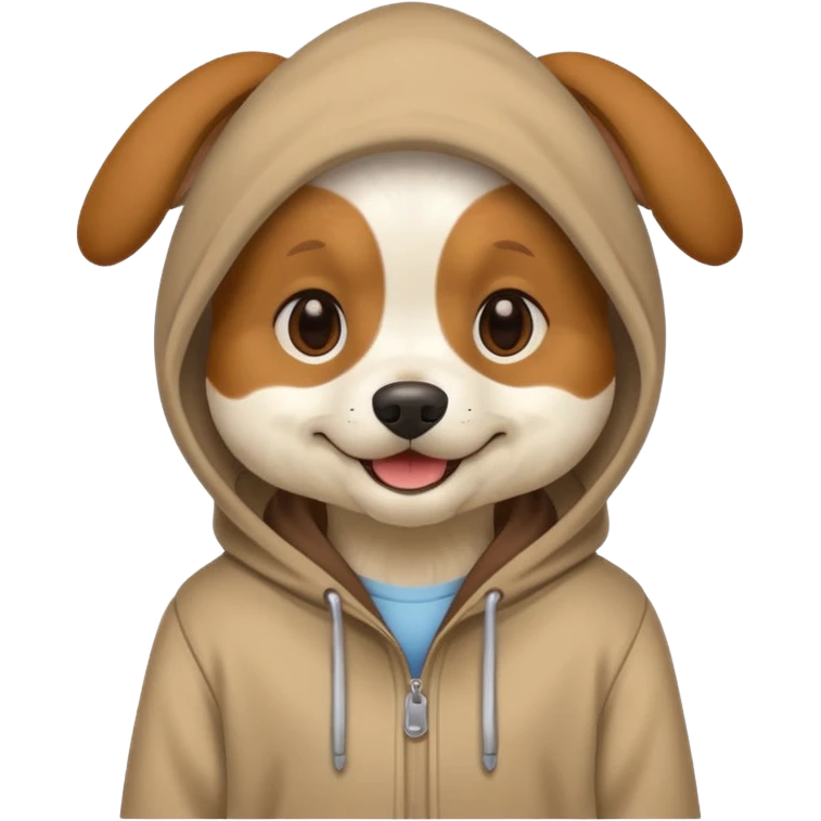 Dog wearing a hoodie emoji