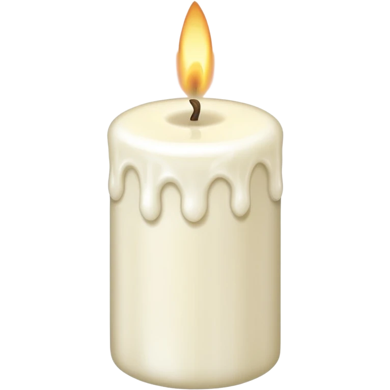 white candle, slightly melted emoji