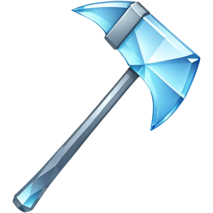 diamond item axe from Minecraft emoji