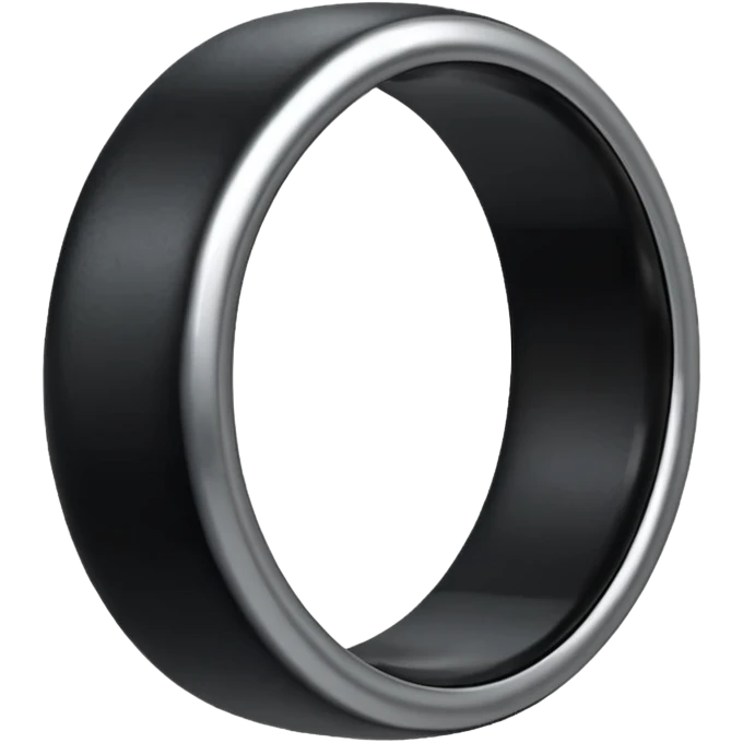 iOS emoji, minimal dark fantasy ring, black metal, flat emoji