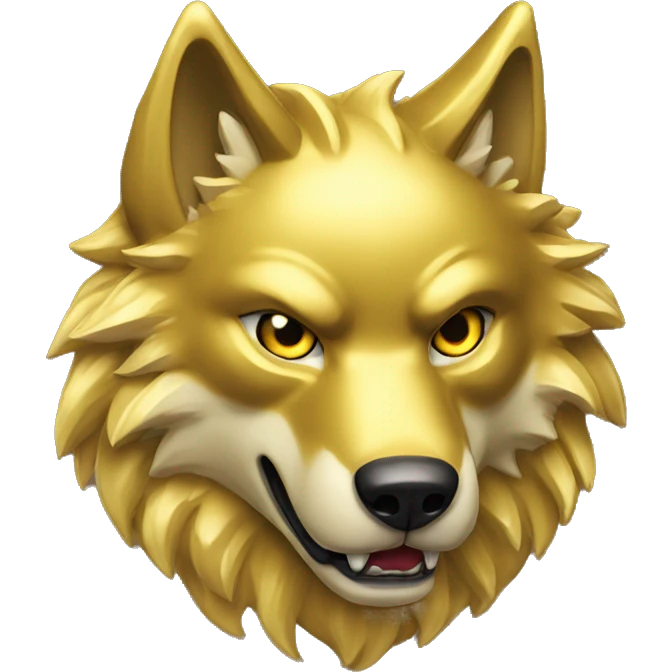 gold Evil Wolf stamp of approval emoji
