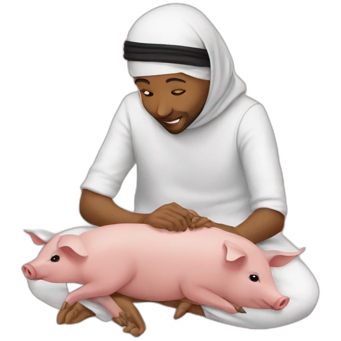Muslims eating pigs emoji