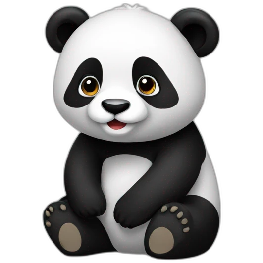 Panda black emoji