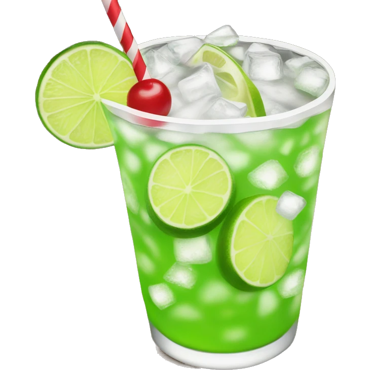 shirley temple drink with lime over ice emoji
