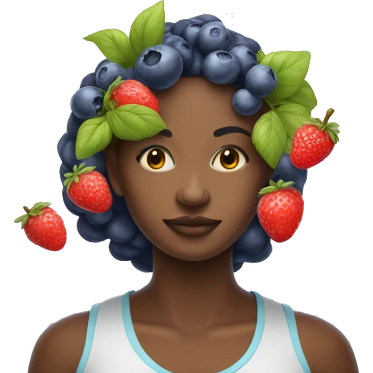 balance and berry fruits on her brain emoji