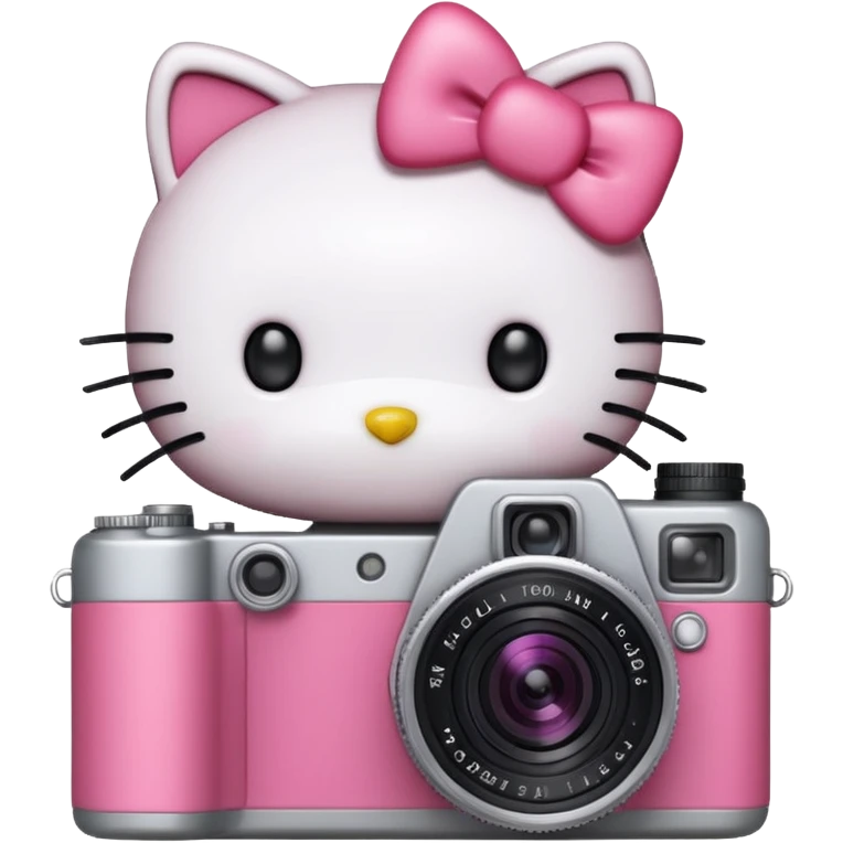 Hello kitty with a camera emoji