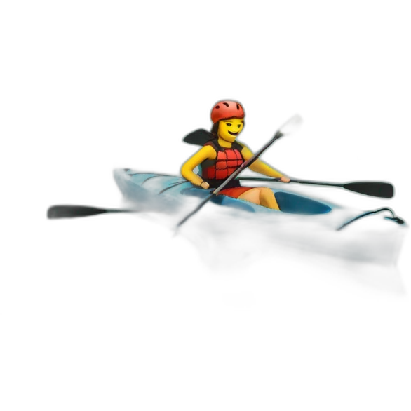 Kayaking mountains lake emoji