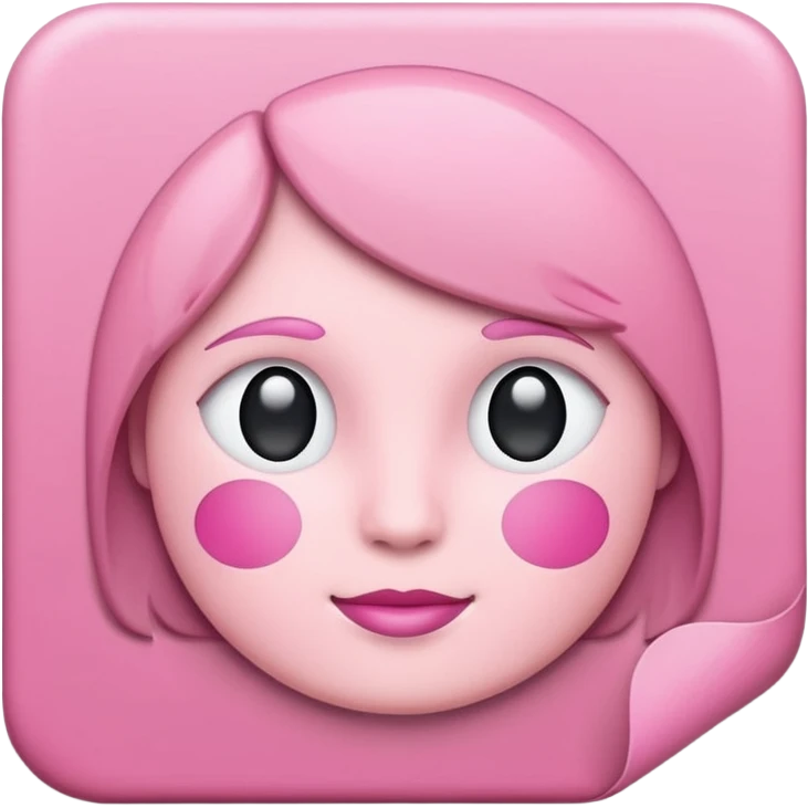 mac os mixed papers skeuomorphic pink emoji
