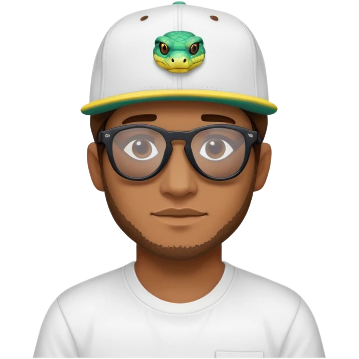 guy with brown hair, snapback cap, and polarized Pit Viper glasses emoji