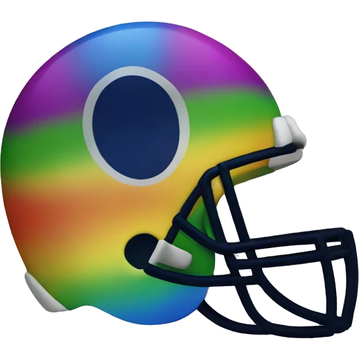 Rainbow football emoji