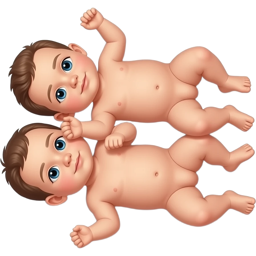 Jeffrey eipstein full body, baby full body laying on top of eachother with no clothes emoji