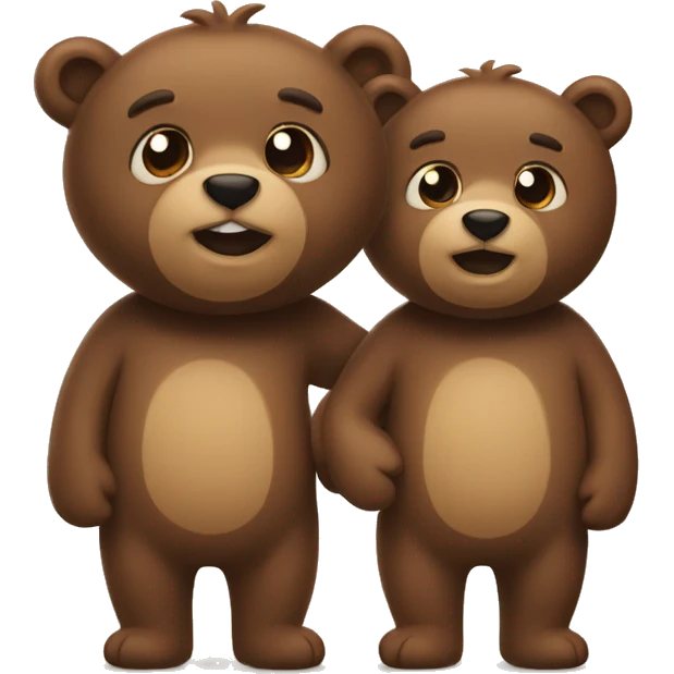 Two bears together  emoji