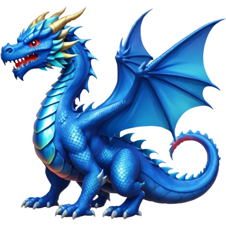 Dragón color azul emoji