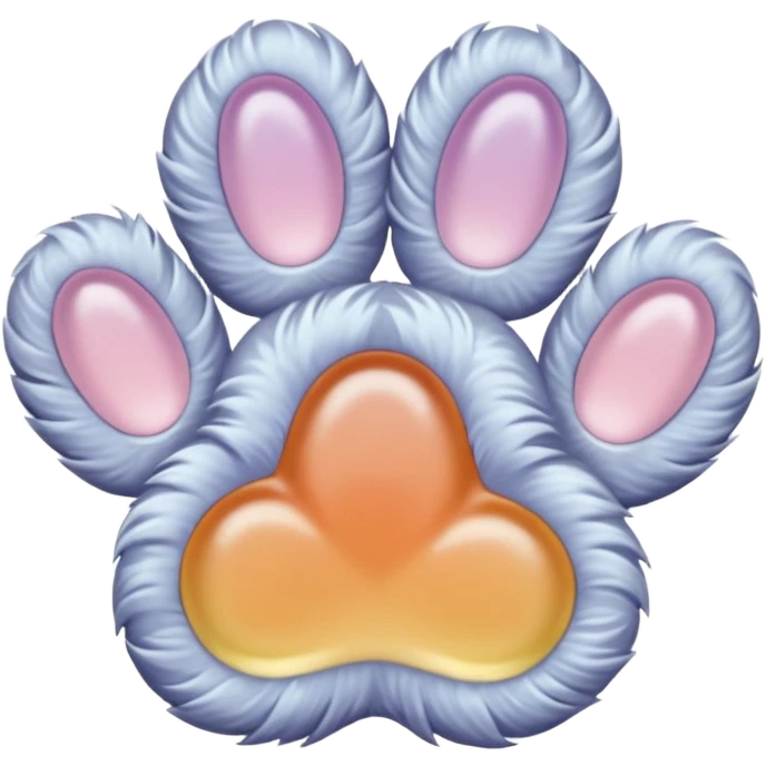 a very light pale pastel #ffbe8c pawprint emoji