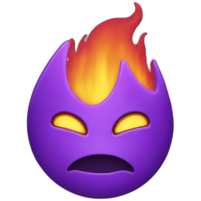 Purple fire  emoji
