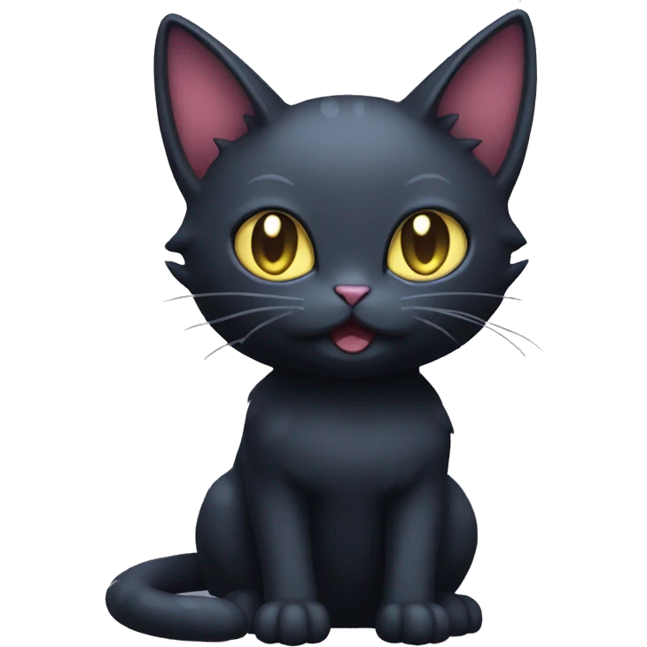 Dark-type-Psychic-type-Fakémon-Cat full body emoji