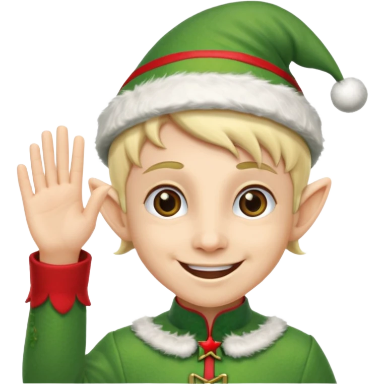 christmas elf wave emoji