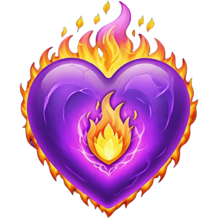 Heart Fire Purple emoji