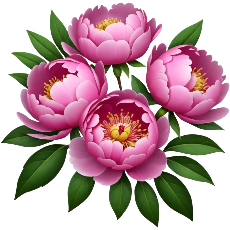 bouquet of peonies emoji
