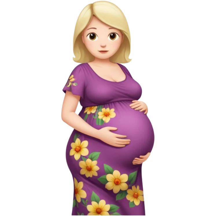 heavily pregnant woman with very very large overdue  belly emoji