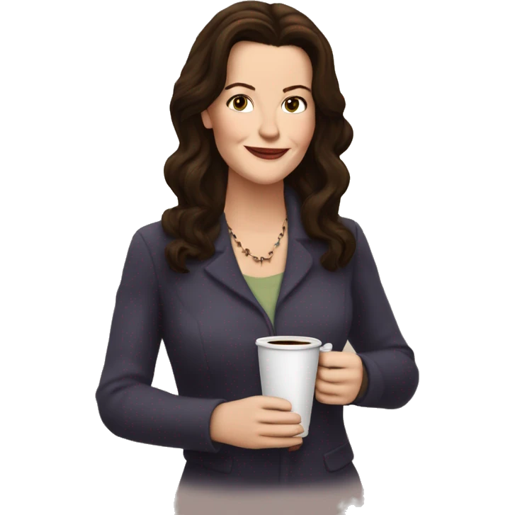 Lorelai Gilmore drinking coffee emoji