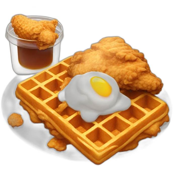 fried chicken and waffles emoji