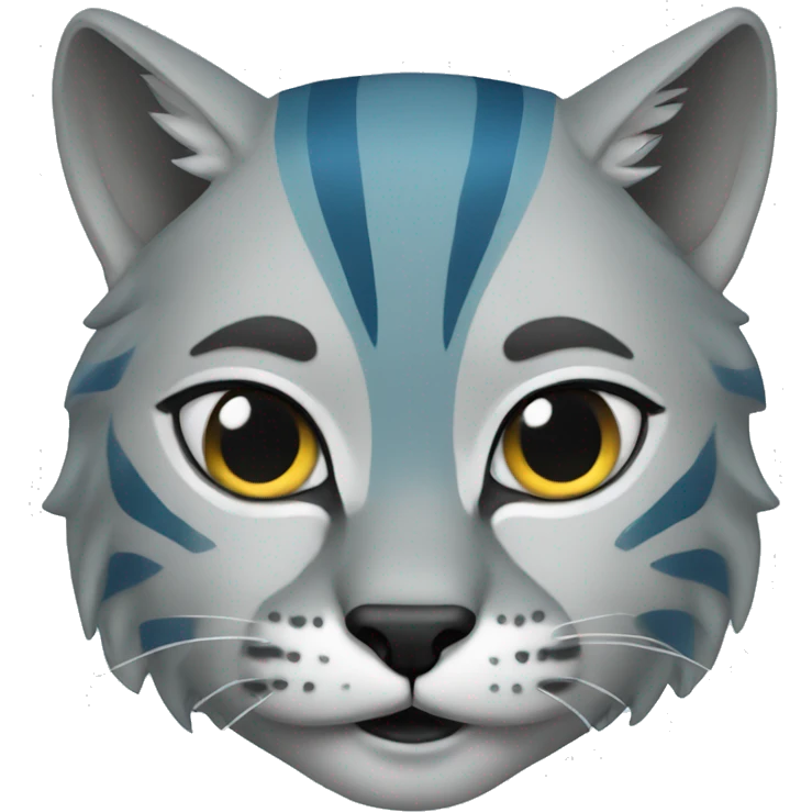 A blue lynx with a laptop emoji