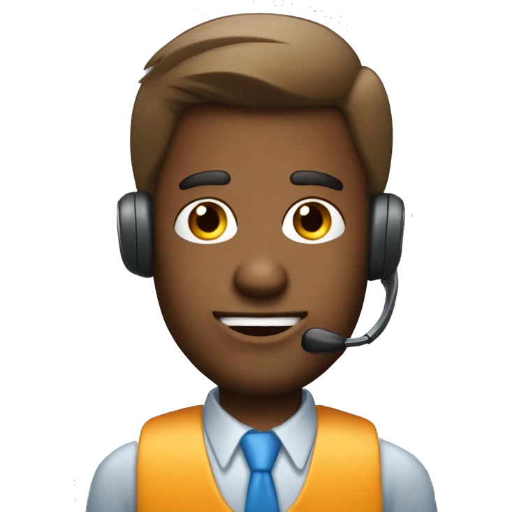 call center customer support man emoji