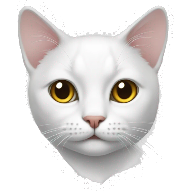 Cat white emoji