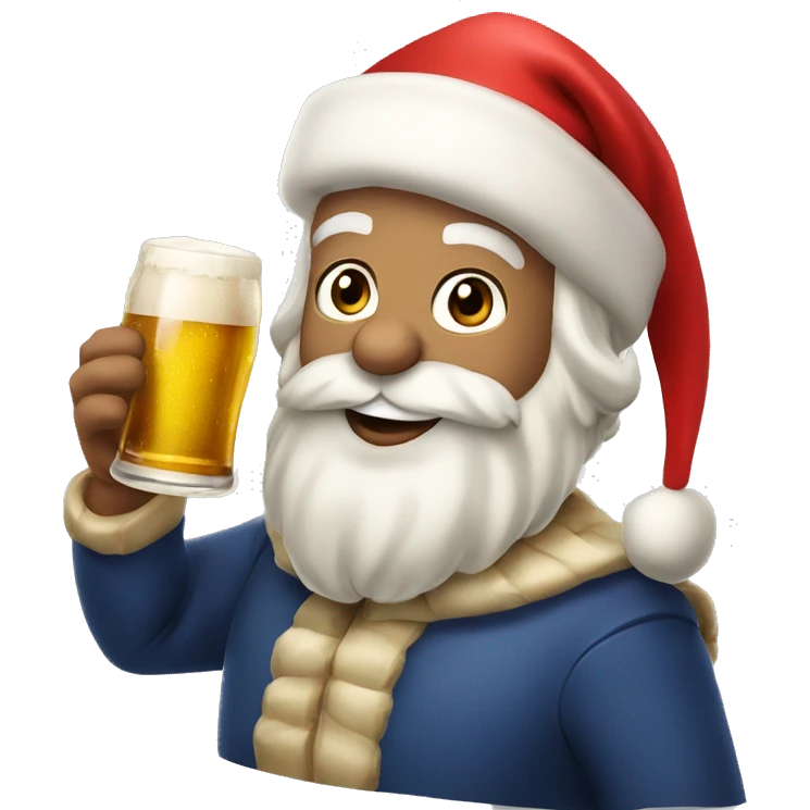 PAPAI NOEL TOMANDO CERVEJA emoji