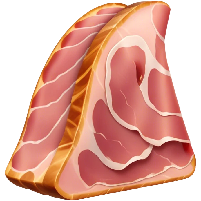 Cinematic Realistic Jam√≥n Serrano Dish Emoji, depicted as delicate, air-cured ham sliced thinly rendered with detailed textures and natural, inviting lighting. emoji