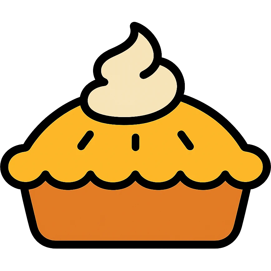 color outline icon of a cream pie emoji