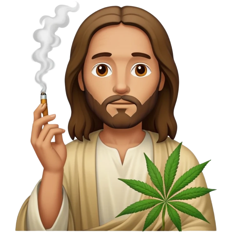 Jesus smoking weed emoji