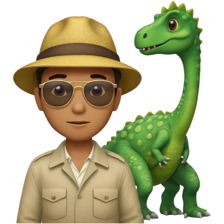 Man with dinosaur  emoji