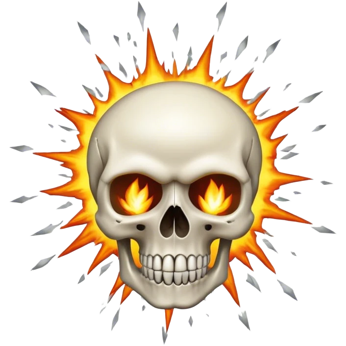 skull and explosion emoji
