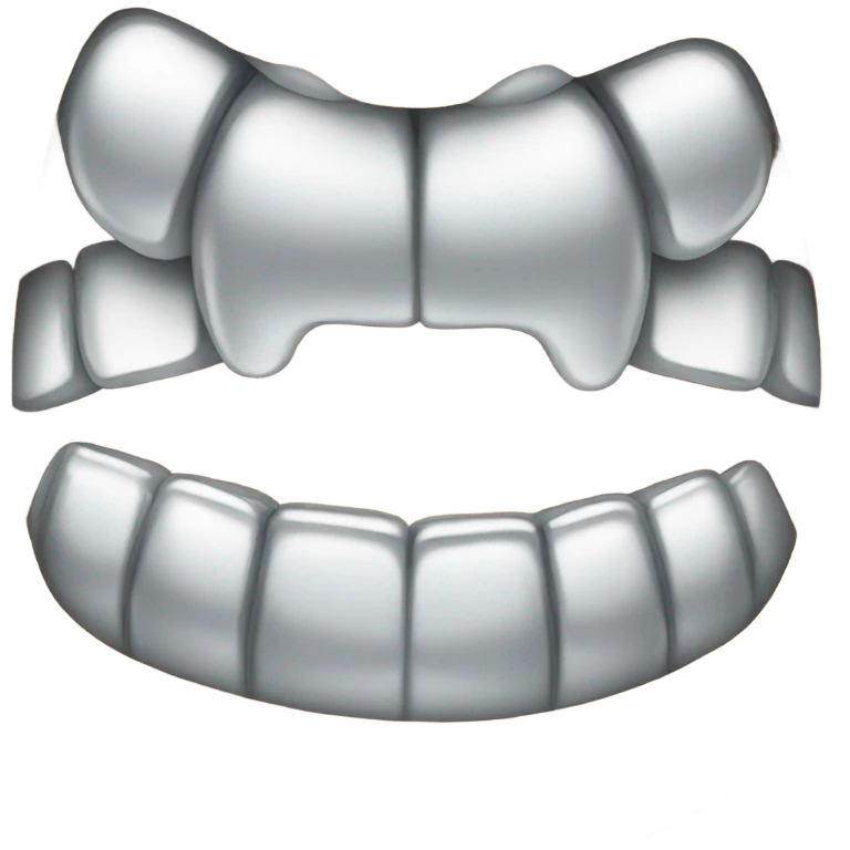 silver grillz smile face  emoji
