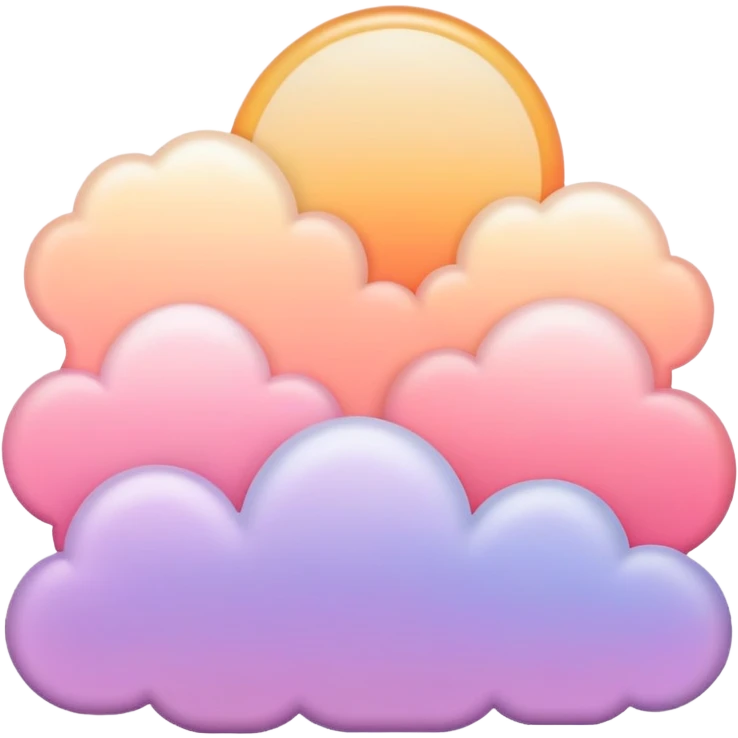Divine Romantic warm-colored pastel lush gradients aesthetic emoji