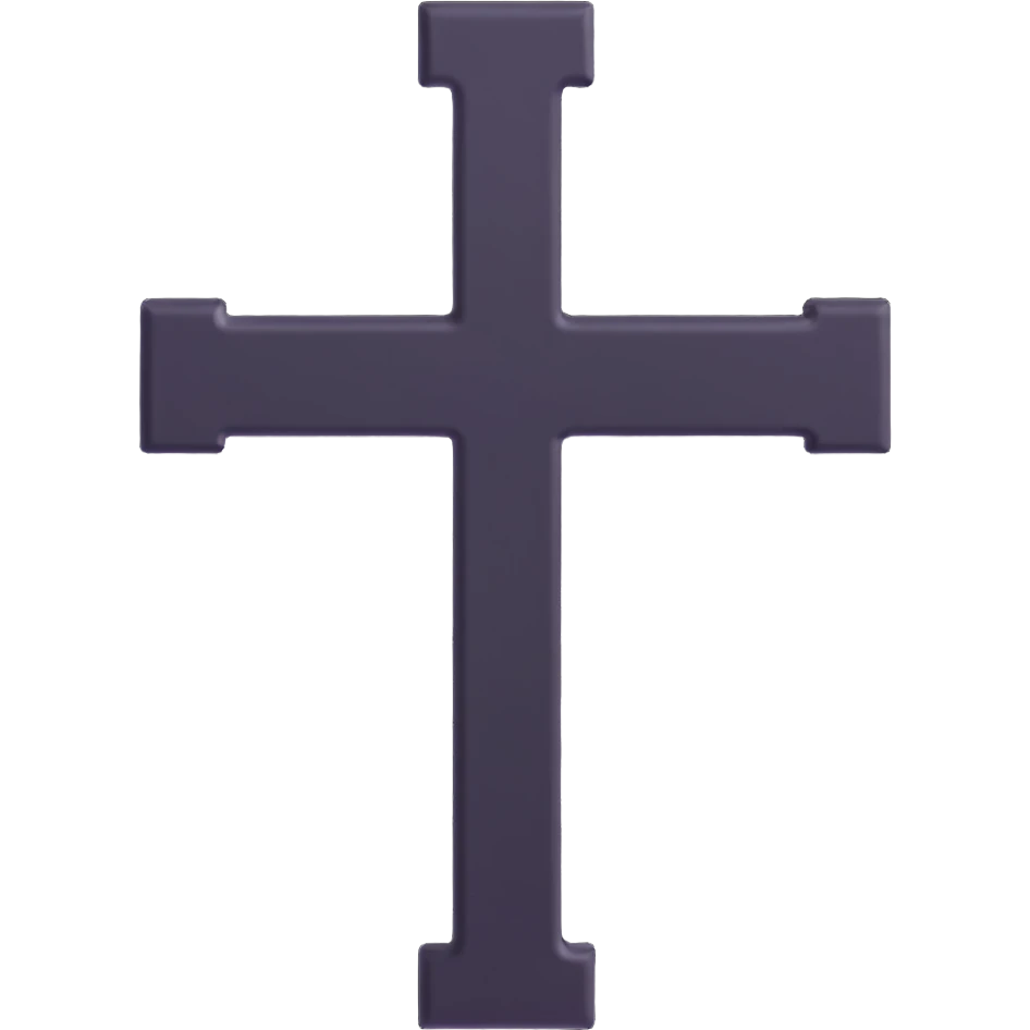 black goth cross emoji