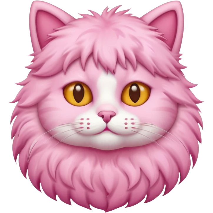 a cute pink cat icon emoji