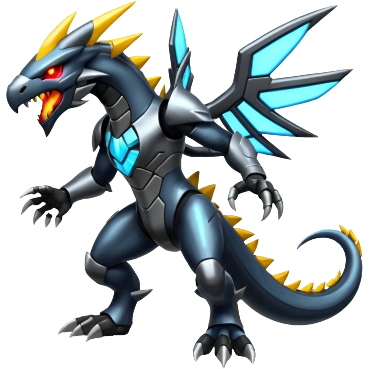 Evil Futuristic Shiny Haxorus-Zekrom-fusion (full body) emoji