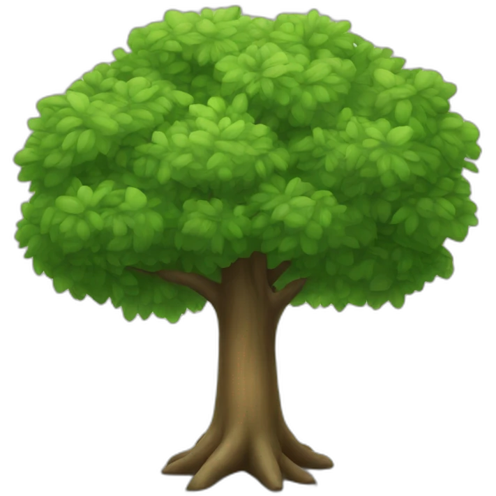 tree with shade emoji