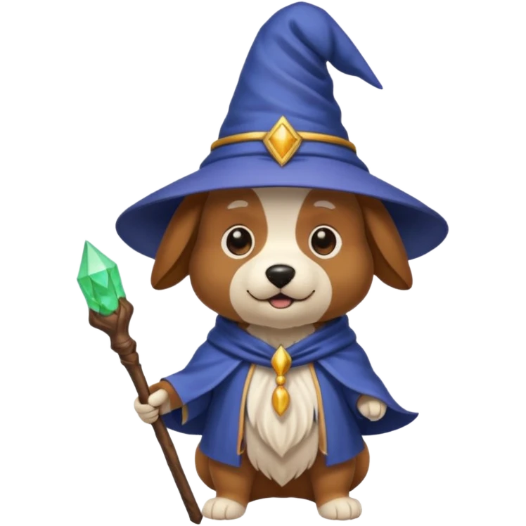 Dog wizard emoji