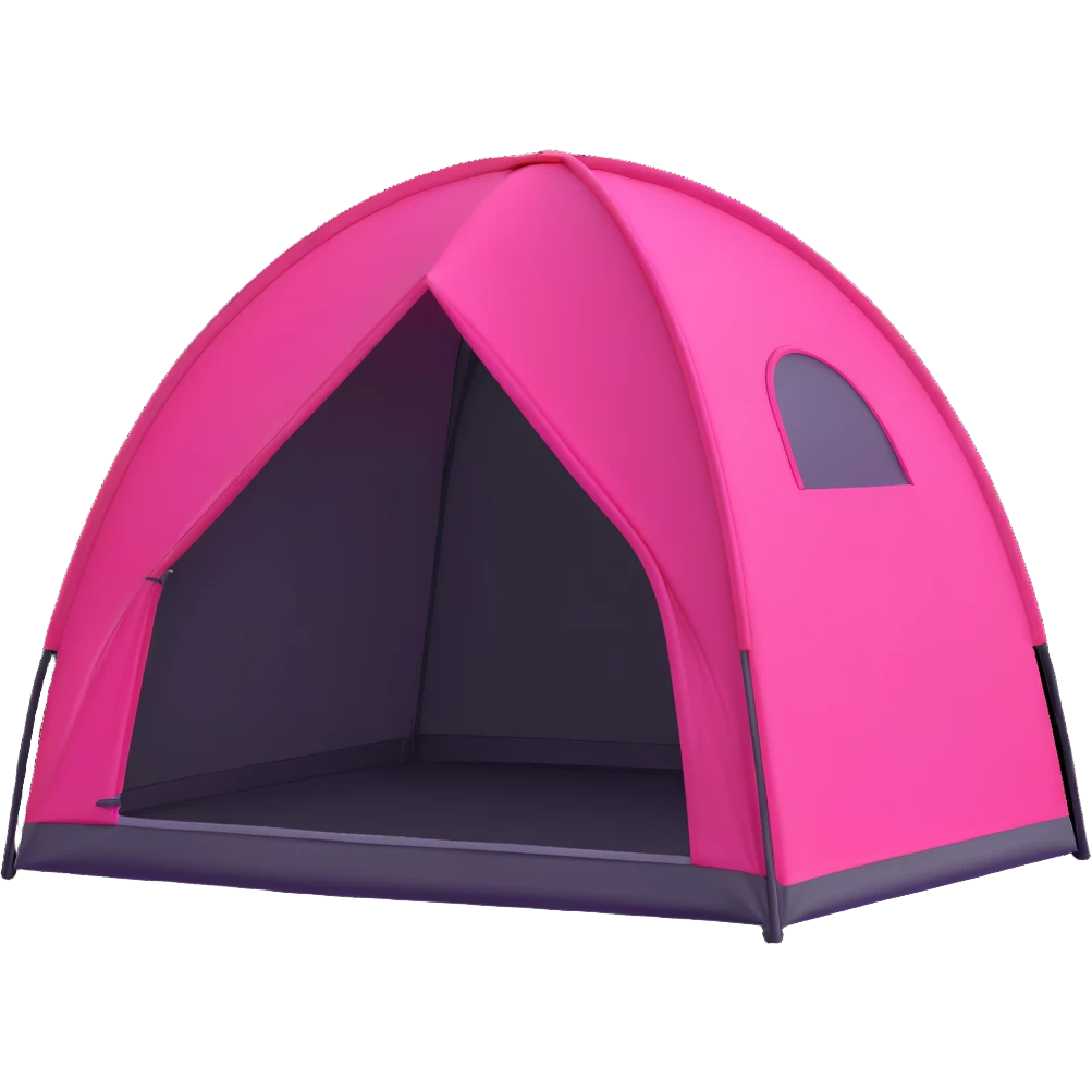 bright pink dome tent emoji