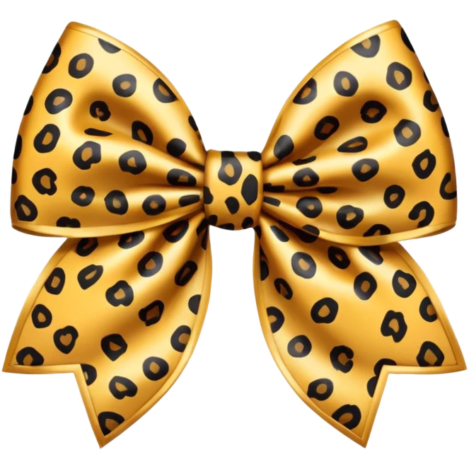 Leopard print bow emoji