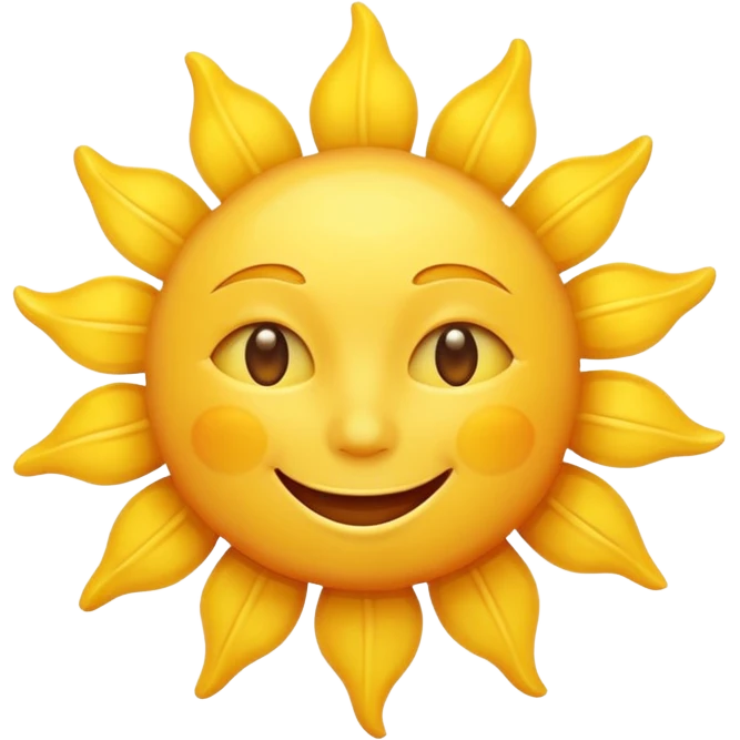 smiling sun emoji emoji