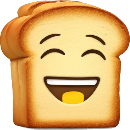 Taunting smiling bread loaf emoji